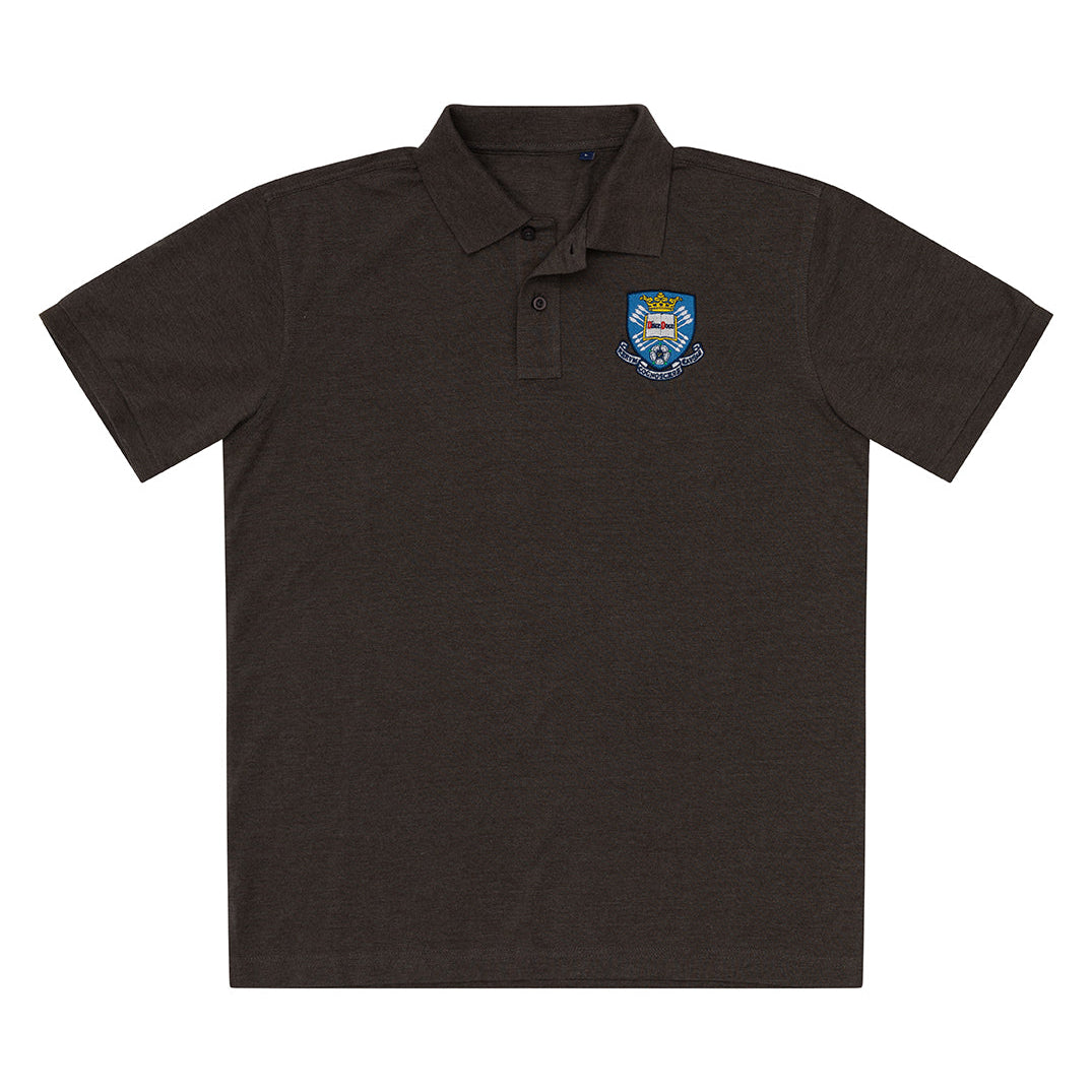 Classic Crest Embroidered Polo Shirt - Charcoal