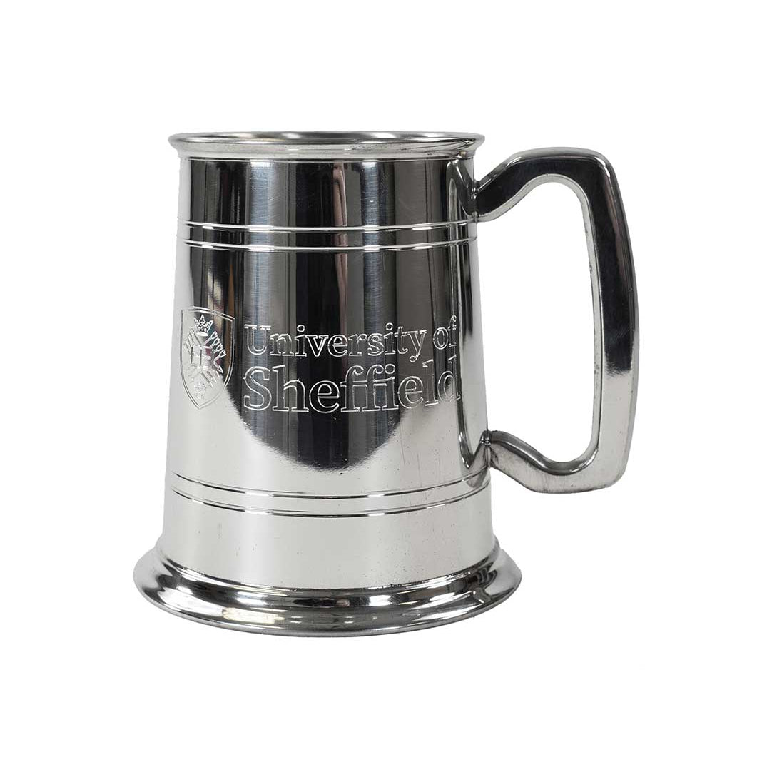 Engraved Pewter Tankard