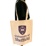 New University of Sheffield Logo Tote Bag Natural