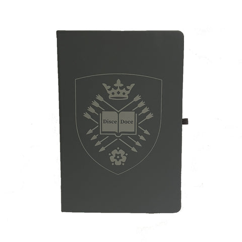 A5 Mole Notebook Grey with Uni of Sheffield Shield