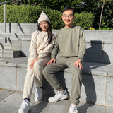 Sustainable Fashion Linear Sweatshirt - Khaki
