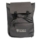 University of Sheffield Logo Vintage Laptop Backpack - Grey/Back