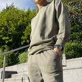 Sustainable Fashion Linear Sweatshirt - Khaki