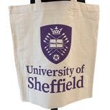 New University of Sheffield Logo Tote Bag Natural