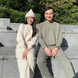 Sustainable Fashion Linear Sweatshirt - Khaki