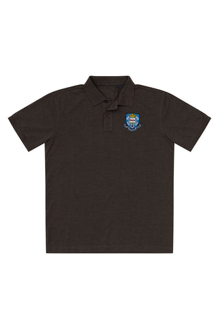 Classic Crest Embroidered Polo Shirt - Charcoal