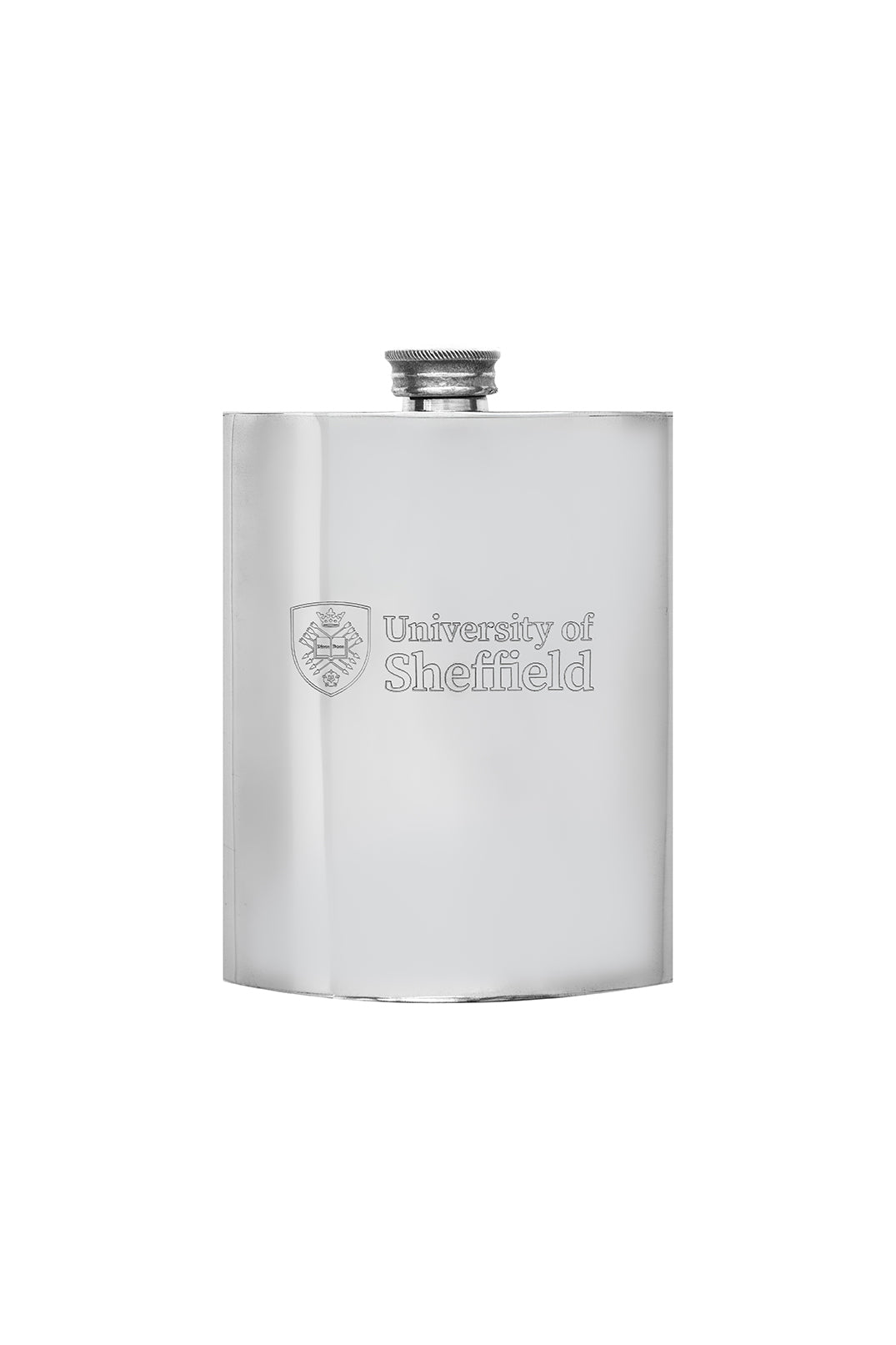 Engraved Pewter Hip Flask