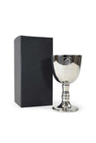 Engraved Pewter Wine Goblet