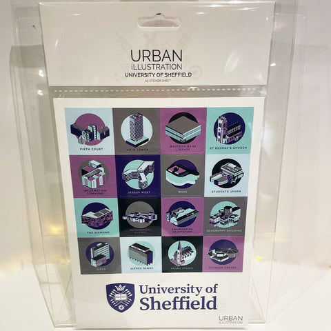 Urban Illustration x University of Sheffield - A5 Sticker Sheet