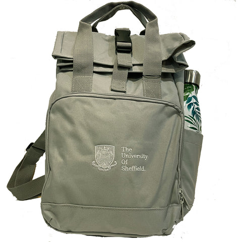 University of Sheffield Recycled Mini Twin Handled Roll-Top Bag Grey