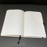 Cotton Cover Crested Notebook - Natural